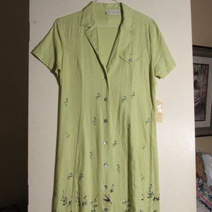 Jane Ashley Linen Dress. Ankle length